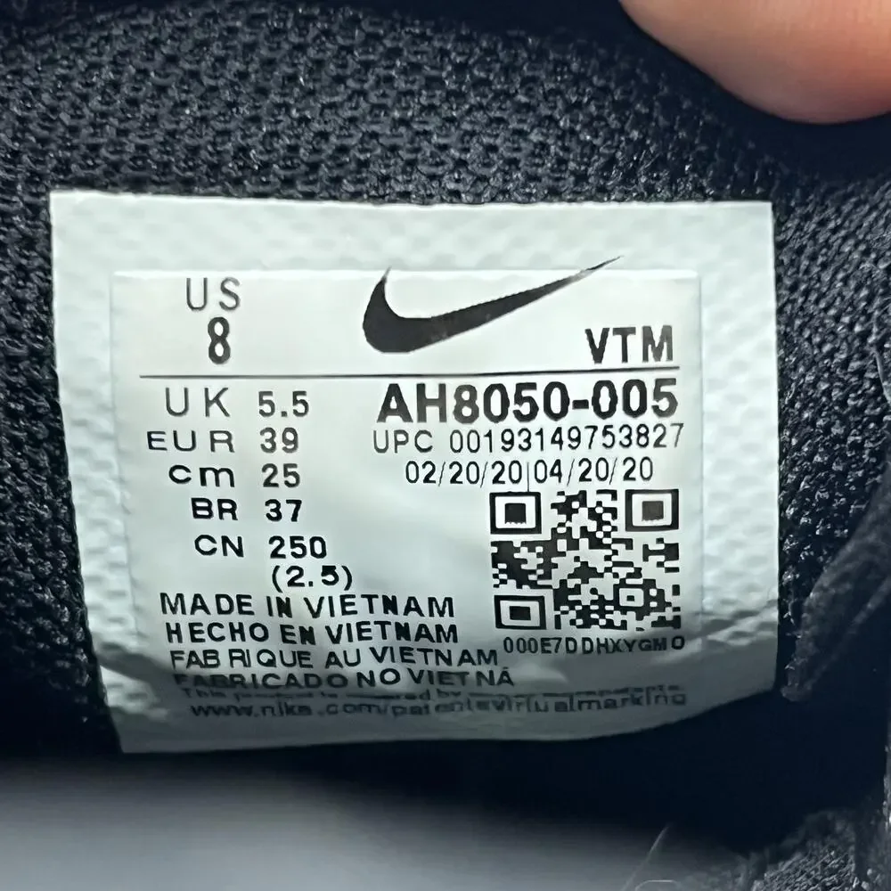 Nike Air Max 270 Running Shoes Women Size 8 Black Mesh Comfort Low Top Sneakers